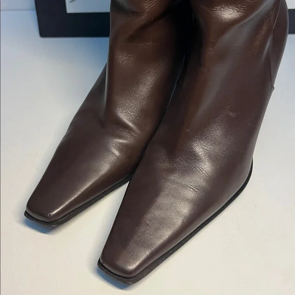 Casadei Brown Leather Knee- High Boots Women's Size:US  5.5 B - Picture 4 of 16